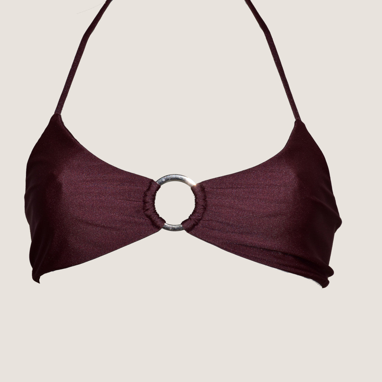 Bikini top in lycra con anello metallico petitluxe