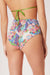 Bikini bottom slip vita alta paillettes fiori petitluxe
